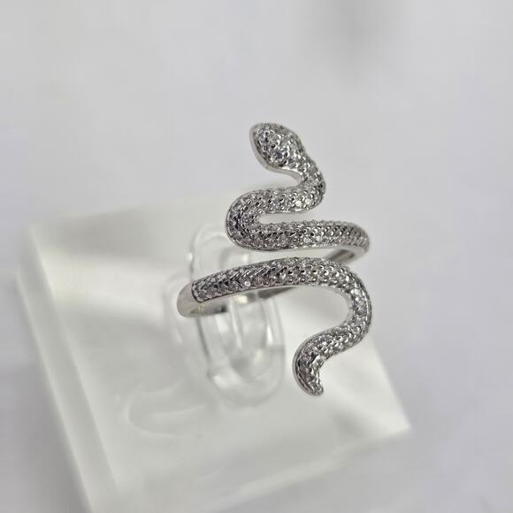 Giani Bernini Cubic Zirconia Snake Ring in Sterling Silver Size 7 - Picture 6 of 10